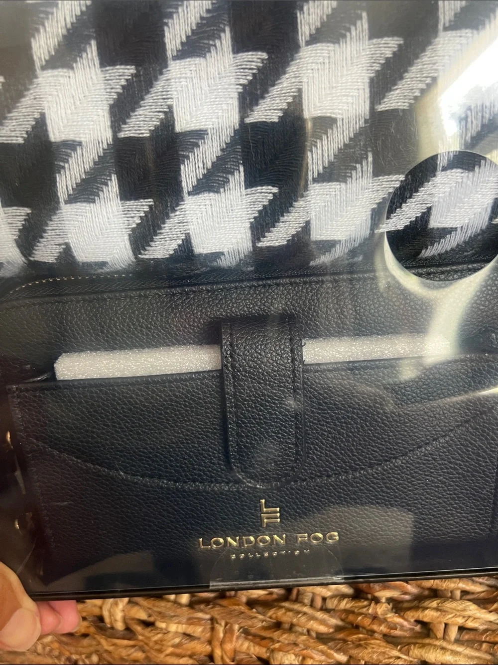 London Fog Black & White Houndstooth 3-in-1 Womens Gift Set